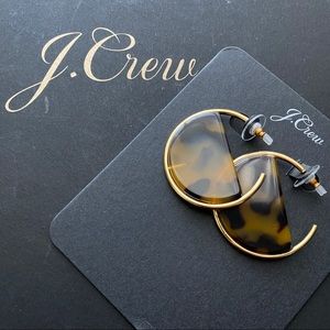 New J. Crew Acetate hoop earrings